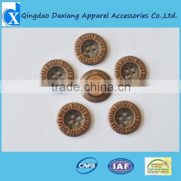 Particular fashion 2 holese metal buttons for jackets