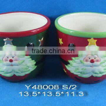 5.3" Santa flowerpot