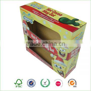 Glassware packaging box for mug and plates