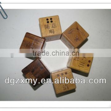 Round Corner 18mm Blank Wooden Dice