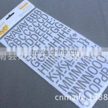 China Factory Customized Chipboard Alphabet Letter Sticker