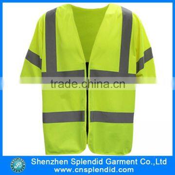 wholesale high quality green reflective high visibility safety vest