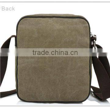 Hot Sale Durable Canvas Shoulder Bag Genuine Leather Messenger Bag Manufacturer in Guangzhou photo-5