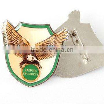 Fashion metal hotel scutcheon customized company nameplate work card with pin