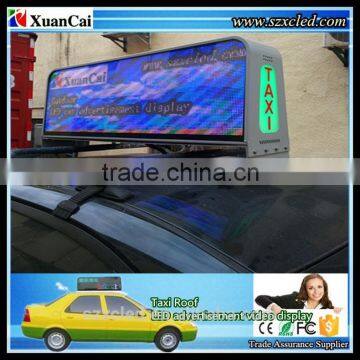 CE RoHS P5-64x192RGB (320X960mm) Video LED taxi Top/Roof advertising LED display sign/module/screen/panel                        
                                                Quality Choice