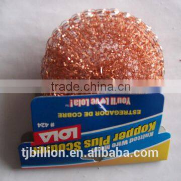 Low cost small copper coated scourer my orders with alibaba