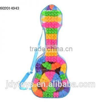Hot selling guitar plastic building block toy,Plastic brick toy