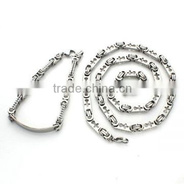 Stainless Steel Charming Bracelet and Necklace Set Fashion Jewelry