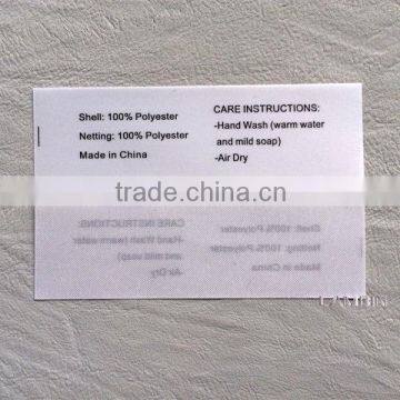 Printed Satin Tape Silk Washing Care Label for Arab Headscarf photo-2