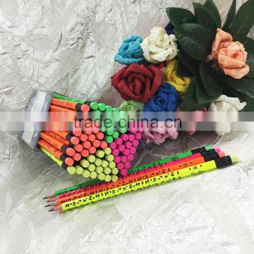 Standard Size Round Shape Soft Wood 72pcs Neon Body Heat Rolling HB Pencil With Eraser photo-4