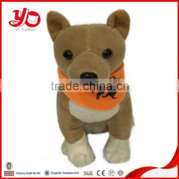 wholesale cute stuffed plush dog toy with scarf