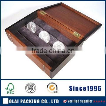 YiWu manufacturer produce wooden coin safe box, coin bank box