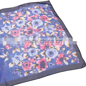 2015 Fashionable Small Flower Chiffon Scarf- In Stock photo-3