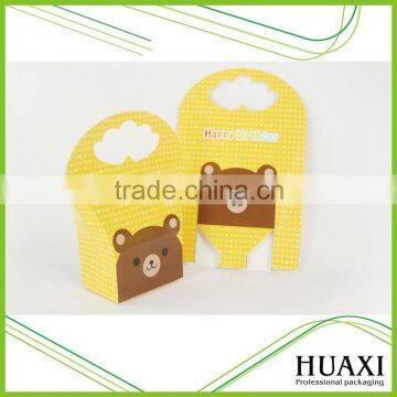 Yellow Custom Printed Cartoon Paper Box Packaging