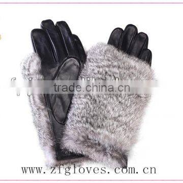 Unique Design Fashion Lady Real Fur Leather Glove