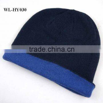 WL-HY030 Voguish navy knitting winter beanie hat