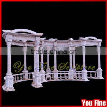 Hand Carved Wholesale Outdoor Stone Luxury Garden Gazebos For Sale