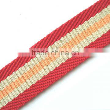 Webbing fabric streak colorful trimming stripe strap