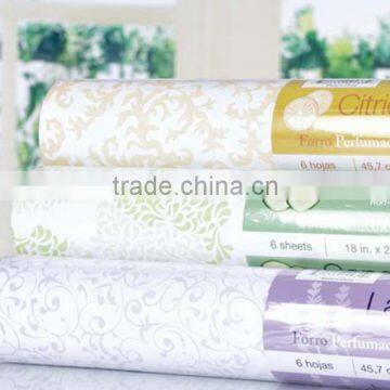 Design elegant shelf liner drawer liners decorative inner paper for wardrobe