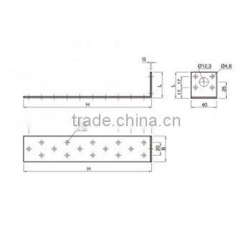 Perforated Angle Bracket With Zinc Plated for Wood Connection