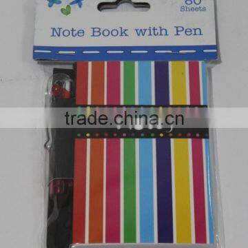 80 sheets note book with pen