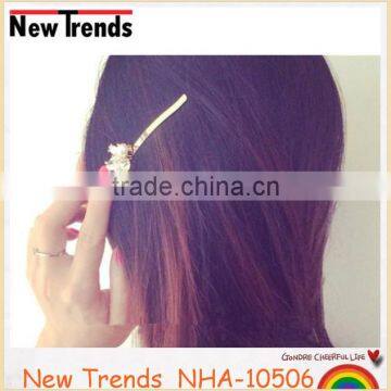 Alloy Casting Rhinestone and Pearl Bobby Pins Hair Clip photo-4