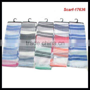 office ladies viscose stripe scarf