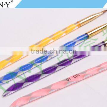 ANY Professional Nail Art Building Care 4PCS Wire Brush Set Pure Kolinsky Acylic Brush photo-6