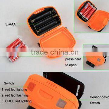 Mini Sensing Headlight 50Meter Distance Head Torch Lamp Cap/Hat Light For Reading Fishing Camping photo-4