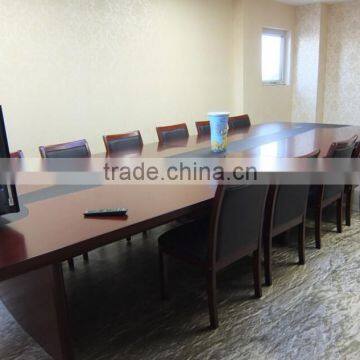 Modern office meeting room table and chair in wood design for sale (FOHH-4205)