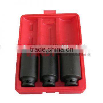 3PCS 1/2"Dr. Shaft Impact Deep Socket Set, Under Car Service Tools of Auto Repair Tools