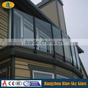 high quality tempered glass deck railing 8mm