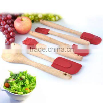 FDA LFGB standard High quality Silicone Spoon Brush flexible set silicone spatula