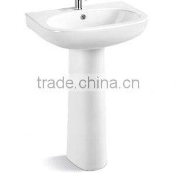 Ceramic sink hotel/home pedestal floor standing wash basin