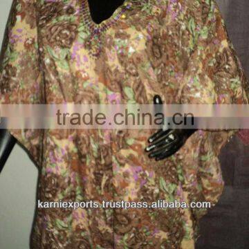 Brown floral prints Ponchos / fashion poncho print rain poncho / Ladies swimwear polyester ponchos dress