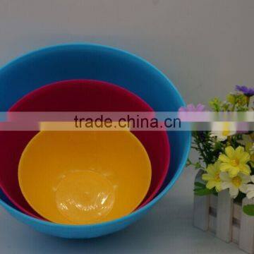 3 pcs best selling plastic salad bowl with factory price