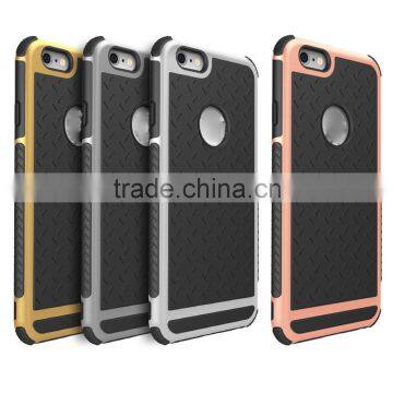 Double Color Amor Soft TPU Hybrid and PC Back Case For iphone 6