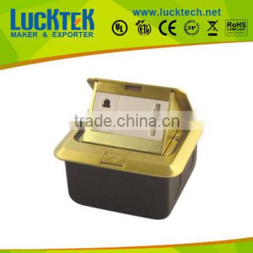 Multifunctional Floor Socket,Aluminum Pop-up Floor Outlet Box brass Universal Socket