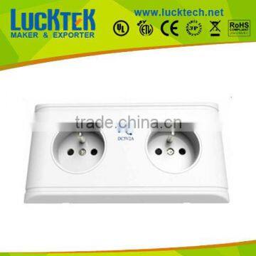 French Type Socket USB Face plate