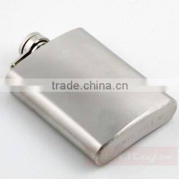 Mirror and sand series 4oz stainless steel hip flask