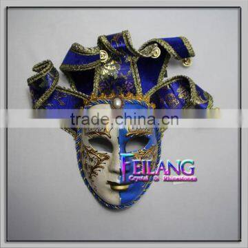 Jester Full Face Venetian Wall Decoration Fabric Masquerade Mask