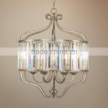 11.20-4 Featuring a transitional design Illuminate your decor Soft Silver 6-Light Crystal Pendant Light                        
                                                Quality Choice