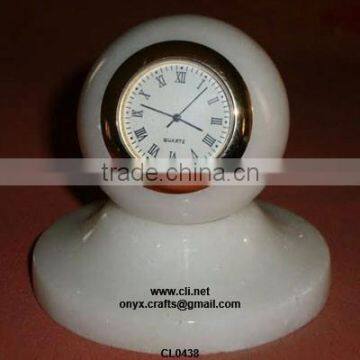 White Marble Desk Clock for Cheap Price