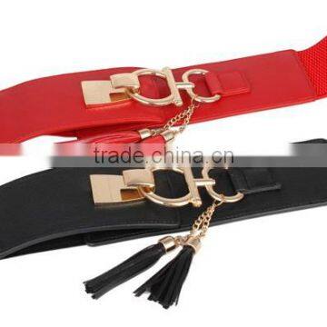 2015 New Red Tassels Elastic Lady Waistband SWF-W15062903