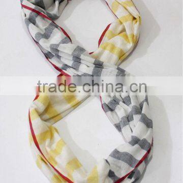 Neon border infinity scarves loop scarves super soft circle scarf