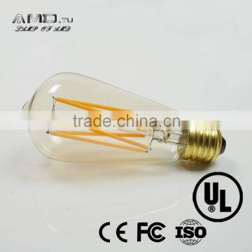 Gold Decorative ST64 LED Vintage Bulb /Vintage Dimmable Led Filament Edison Bulb Light photo-3