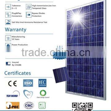 China TOP 10 Solar Panel Supplier! PID Free! High Quality 315w Poly Solar Module photo-2