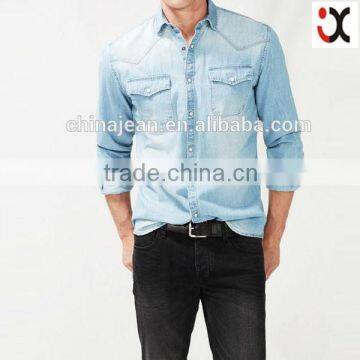 new arrival classic thin denim shirt for men JXF131