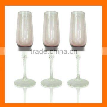 Hand made colored champagne flutes glass