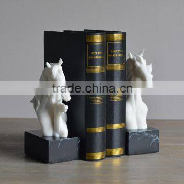 Couple horse head sculpture resin horse head bookends